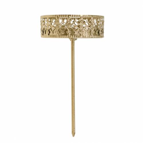 daiktų Filigraninis žvakių laikiklis, skirtas prijungti aukso spalvos Ø6,4 cm H12,5 cm 4 vienetų senovinė išvaizda