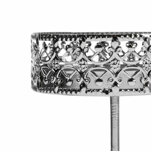 daiktų Filigraninis žvakių laikiklis, skirtas prijungti sidabrinį Ø6,4cm H12,5cm 4 vienetai senovinės išvaizdos