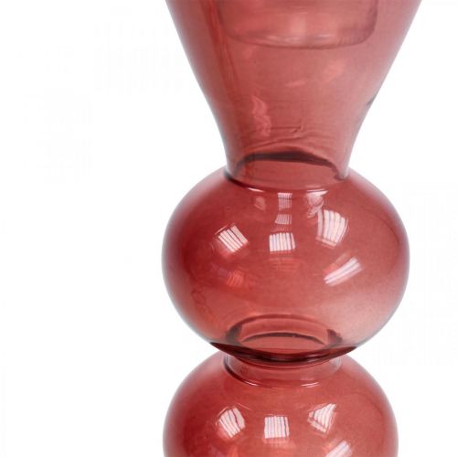 daiktų Žvakidė stiklinė žvakidė rožinė/rožinė Ø5-6cm H19cm 2vnt