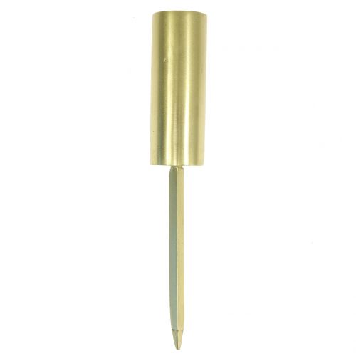 Žvakių laikiklis lazdinėms žvakėms siauras auksinis Ø2,2cm H15cm 4vnt