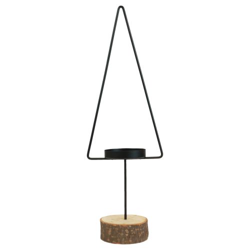 Floristik24 Žvakidė Kalėdinė, arbatinės žvakidės metalinė juoda 37cm