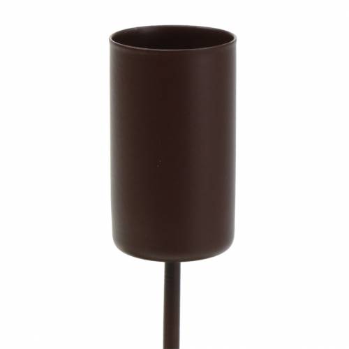 daiktų Žvakių laikiklis lazdinėms žvakėms rudos Ø2,3cm H14cm 4 vnt