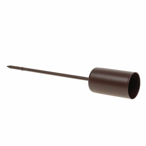 daiktų Žvakių laikiklis lazdinėms žvakėms rudos Ø2,3cm H14cm 4 vnt