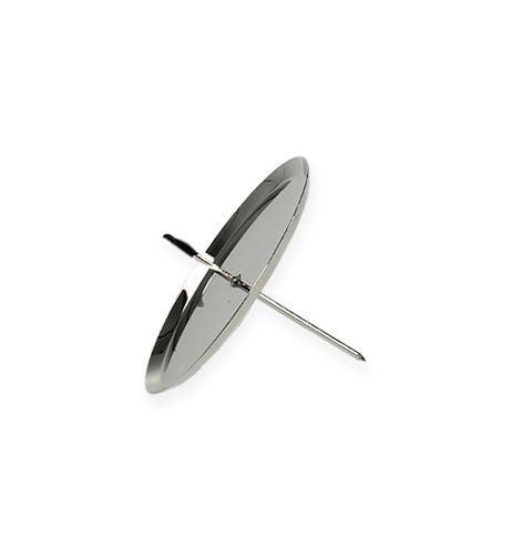 Floristik24 Žvakidė sidabrinė Ø6cm 4 vnt