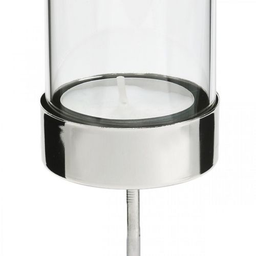 daiktų Įkišamas žvakidės metalinis/stiklas Ø5cm H19cm 4vnt