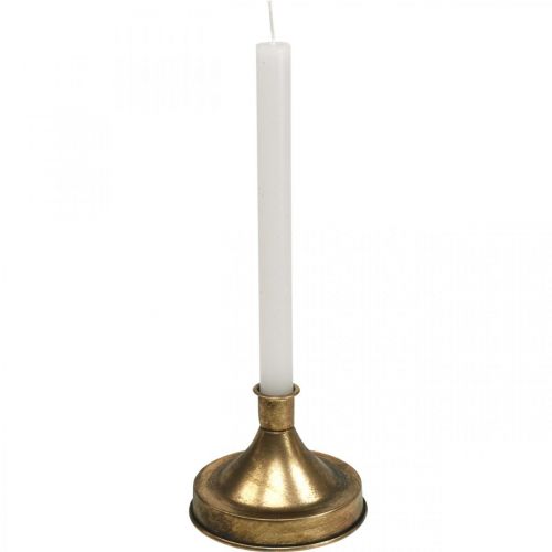 daiktų Žvakidė Auksinė metalinė Žvakidė Antikvarinė išvaizda H8,5cm