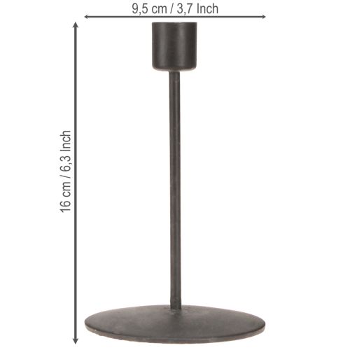 daiktų Žvakidės metalinės, antikvarinės rudos spalvos, aukštis 16 cm, 2 vnt.