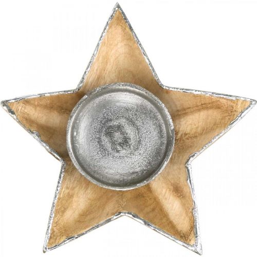 daiktų Žvakidė, stalo puošmena Kalėdinė, žvakidė žvaigždė H7cm Ø20cm/6.5cm