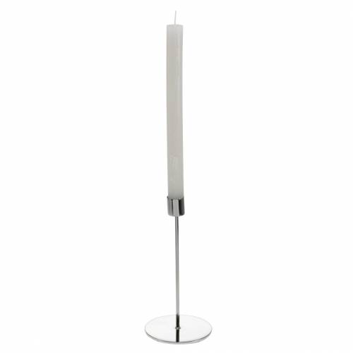 Floristik24 Žvakidė Ø5cm H11cm sidabrinė 4vnt