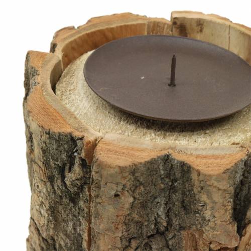 Floristik24 Žvakidė medinė Ø13cm H10cm