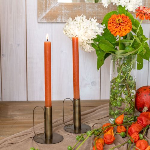 Floristik24 Žvakidė metalinė žvakidė žalvario išvaizda Ø8,5cm