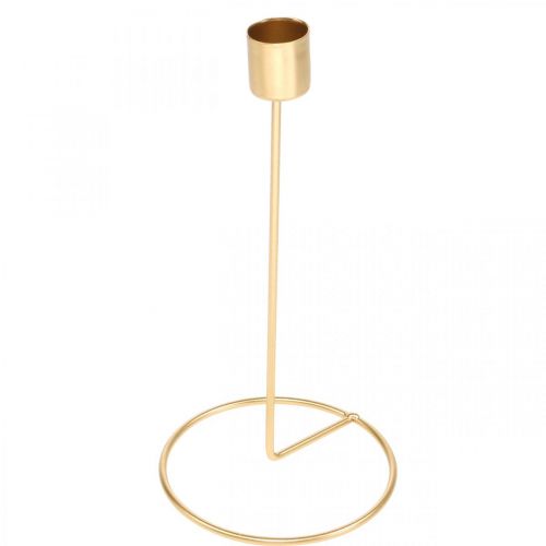 daiktų Žvakidė auksinė metalinė dekoratyvinė lazdelė žvakidė Ø10cm H20cm