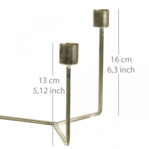 daiktų Žvakidė žvakių padėklui šampano metalo 37 × 17 × 18cm