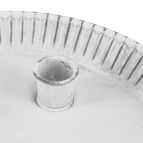daiktų Žvakės torto forma su 4 žvakidėmis balta Ø25cm