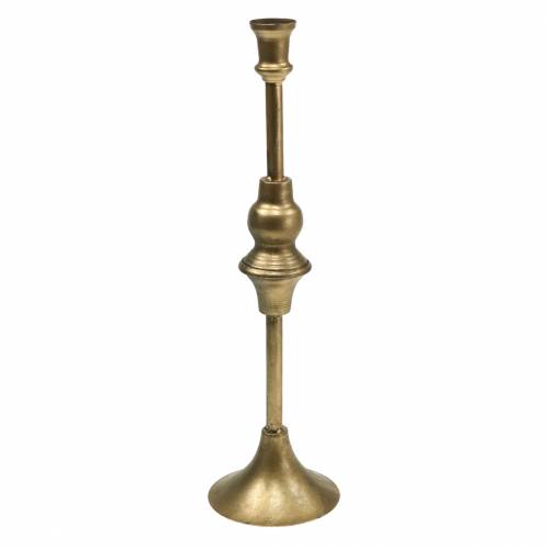 Kalėdų žvakių laikiklis žalvario spalvos metalas Ø10,5cm H38,5cm