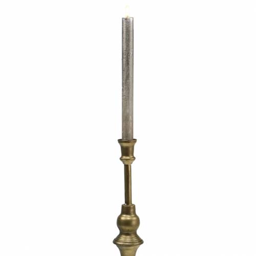 Floristik24 Kalėdų žvakių laikiklis žalvario spalvos metalas Ø10,5cm H38,5cm