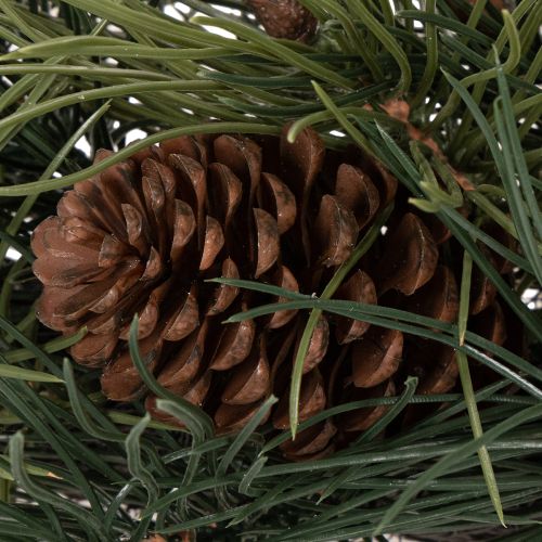 Dirbtinis pušies šakų vainikas su kankorėžiais 60 cm | Floristik24.lt