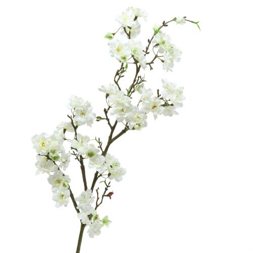 Floristik24 Vyšnių žiedo šakelė balta 105cm