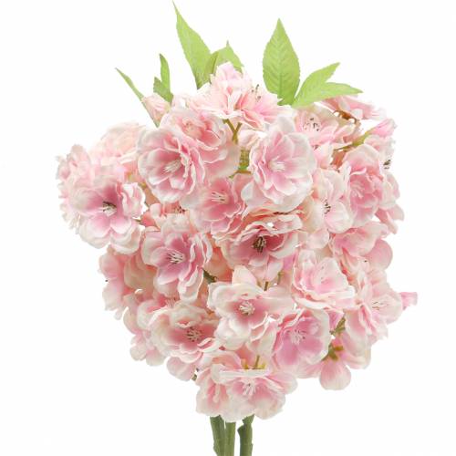 Floristik24 Vyšnių žiedų šakelė rožinė 44cm 3vnt