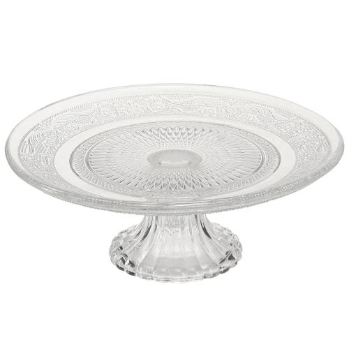 daiktų Klasikinė stiklinė torto lėkštė ant kojos - Elegantiška kiekvienai šventei Ø 20cm