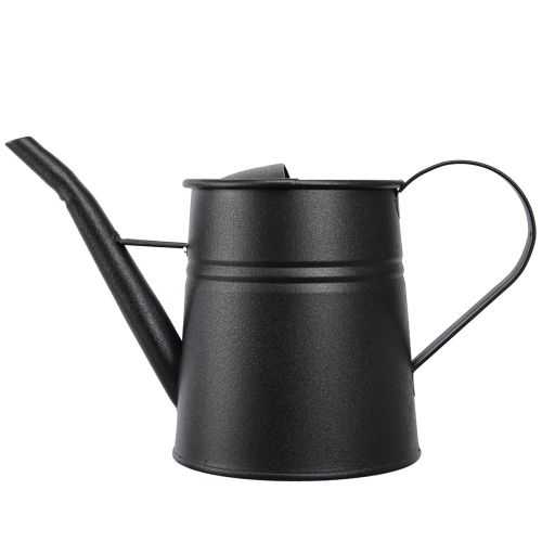 daiktų Maža dekoratyvinė laistytuvas juodas metalas 30x13x17cm 1,7l