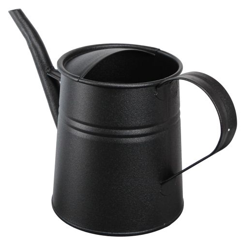 daiktų Maža dekoratyvinė laistytuvas juodas metalas 30x13x17cm 1,7l