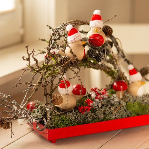 daiktų Maži dekoratyviniai natūralūs cūgos kankorėžiai Advent 3-4cm 100g