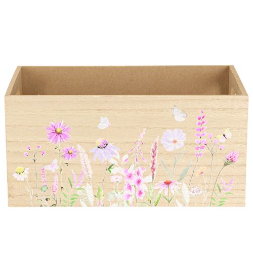 daiktų Maža medinė dėžutė medinė dėžutė gėlių drugelis 30x18cm