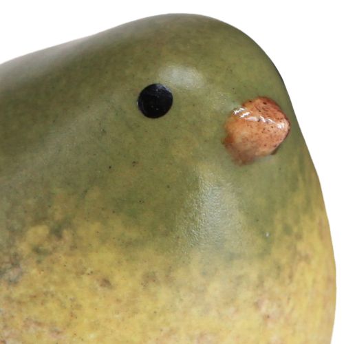 daiktų Mažas keraminis paukštelis keramikos puošmena spyruoklinė žalia 8,5cm 4 vnt