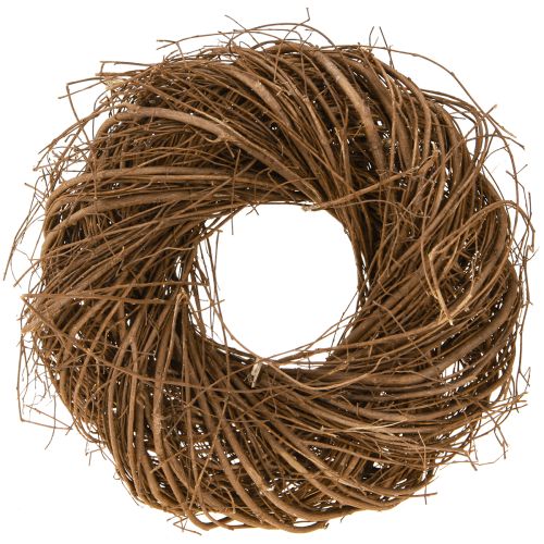 Nedidelis vainikas iš šakelių, dekoratyvinis vainikas iš natūralios guobos, Ø25cm
