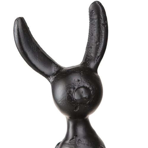 daiktų Maža Velykų kiškio krašto taburetė metalinė juoda 9×9×21 cm