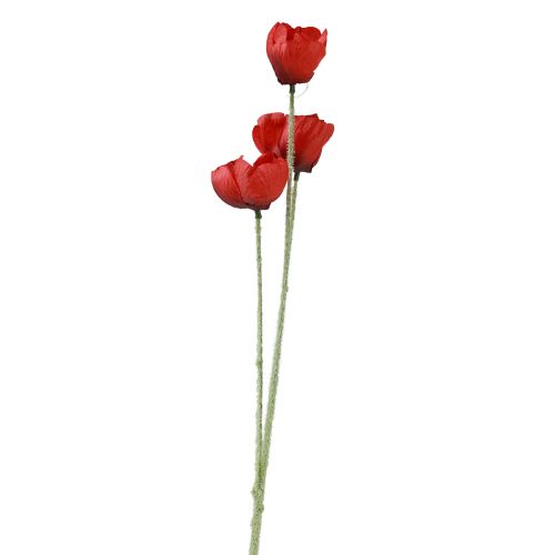 daiktų Dirbtinės gėlės aguonos raudonos 50cm