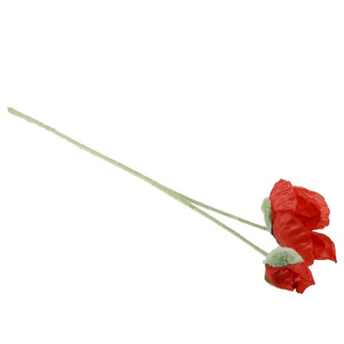daiktų Dirbtinės gėlės aguonos raudonos 67cm