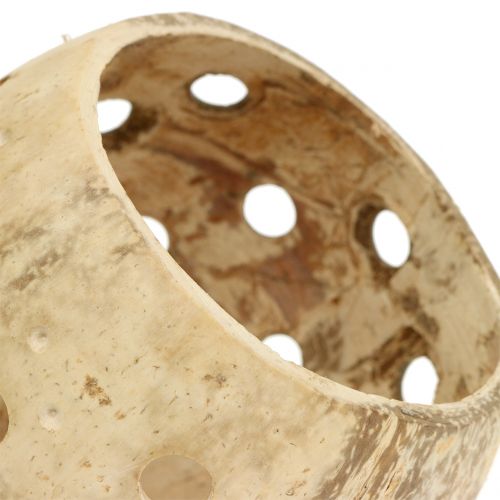 daiktų Kokosinis dubuo poliruotas su skylutėmis natūralus Ø9,5cm - Ø13cm 1vnt