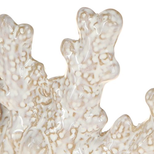 daiktų Koralų dekoravimas keraminis jūrinis stalo dekoravimas smėlio spalvos H14,5cm