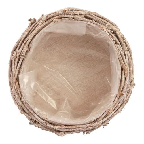 Floristik24 Pinti krepšelis augalų krepšelis skalbtas baltas Ø20cm H10cm