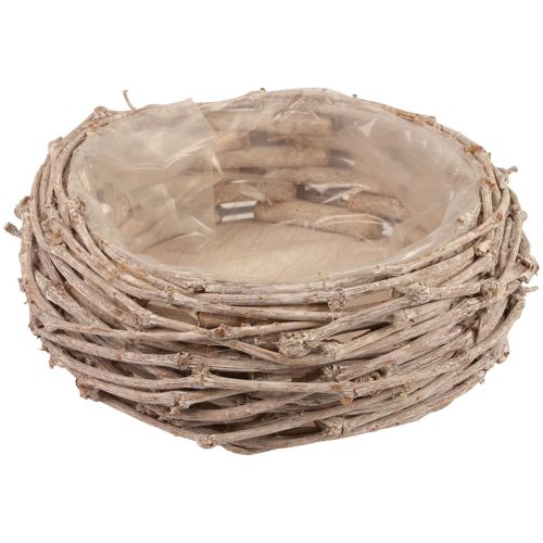 Floristik24 Pinti krepšelis augalų krepšelis skalbtas baltas Ø25cm H11cm
