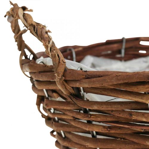 Floristik24 Pintas krepšelis su rankenomis Augalų krepšelis Dekoratyvinis krepšelis Ø29×H13cm