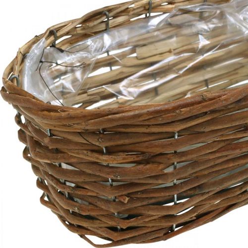 Floristik24 Gėlių krepšelis, krepšelis sodinimui, gėlių dekoravimas natūralus L31cm A11,5cm