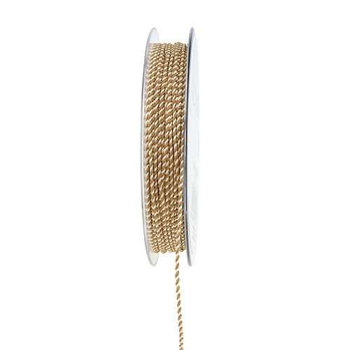 Floristik24 Virvelė kreminė-karamelė 1mm 25m