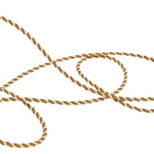 Floristik24 Virvelė kreminė-karamelė 1mm 25m