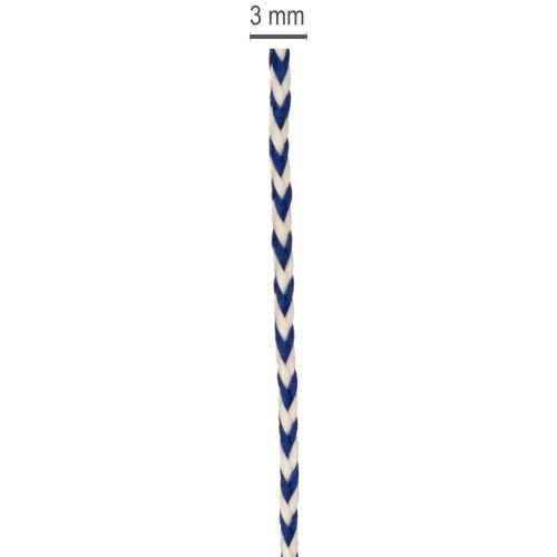 Dryžuota dovanų juostelė/virvelė kūrybiškam dekoravimui, 3 mm storio, 20 m ilgio | Floristik24.lt