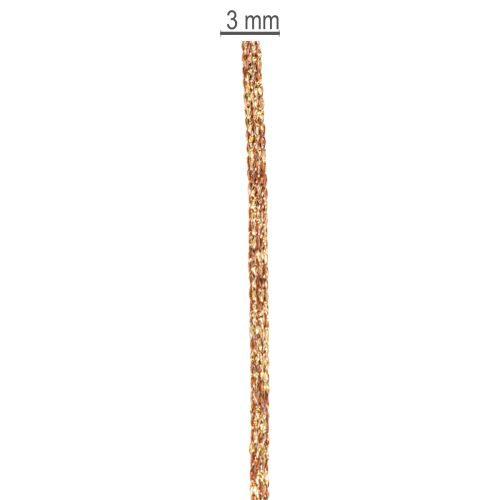 Blizganti dekoratyvinė virvelė ritinėlyje rankdarbiams ir dekoravimui, 3 mm storio, 20 m ilgio | Floristik24.lt