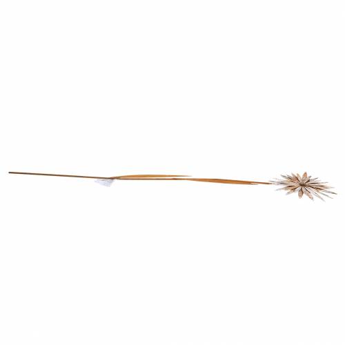 Floristik24 Sodo kamštis rugiagėlių patina metalas baltas Ø18cm H88cm