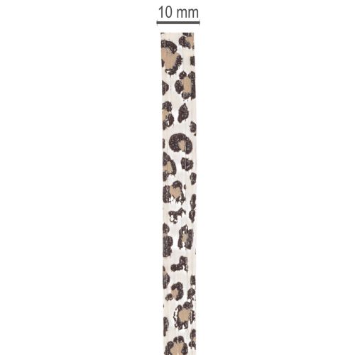 Dovanų juostelė leopardo raštu kūrybiškam dekoravimui, garbanojimo juostelė 10 mm 100 m | Floristik24.lt