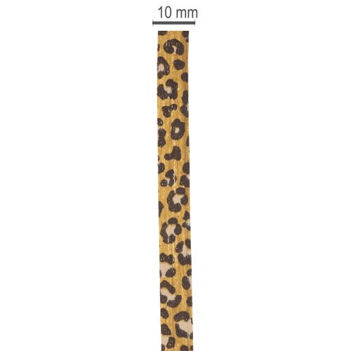 Garbanota juostelė, leopardo raštas, dovanų juostelė kūrybiškam pakavimui, 10 mm, 100 m | Floristik24.lt