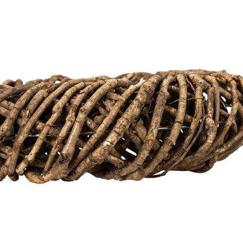 Dekoratyvinis vainikas iš natūralių šakų, rotango vainikas, apvalus, didelis, 45 cm. | Floristik24.lt