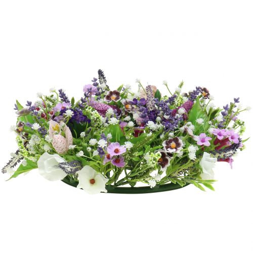 Floristik24 Vainikas šaškių lentos gėlė/levanda/alyva Ø28cm