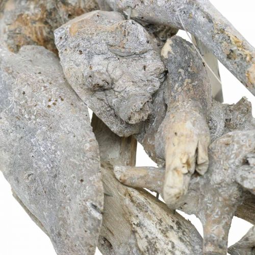 Floristik24 Vainiko šaknis medžio pilka natūrali puošmena šaknies vainikas Ø40cm H9cm