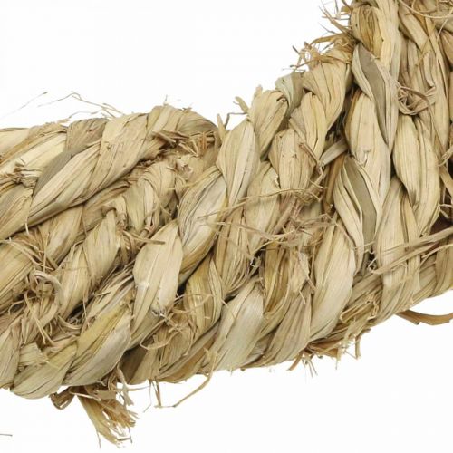Floristik24 Šiaudų vainikas pintas Ø30cm dekoratyvinis vainikas natūralus durų apdailos šiaudelis